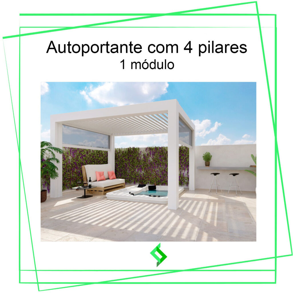 Pérgola BIOCLIMÁTICA AUTO-PORTANTE 4 POSTES - Image 2