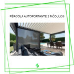 Pérgola BIOCLIMÁTICA AUTO-PORTANTE 6 POSTES 2 MÓDULOS