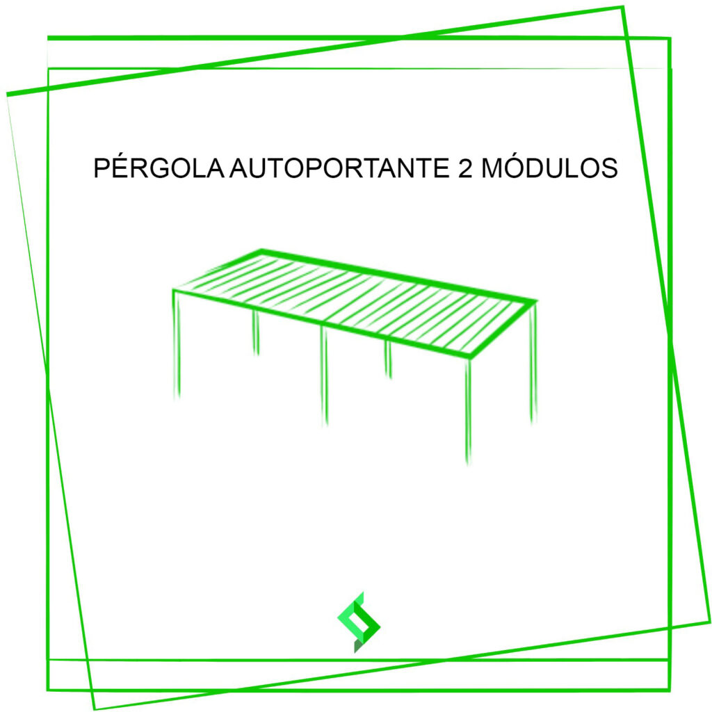Pérgola BIOCLIMÁTICA AUTO-PORTANTE 6 POSTES 2 MÓDULOS - Image 3